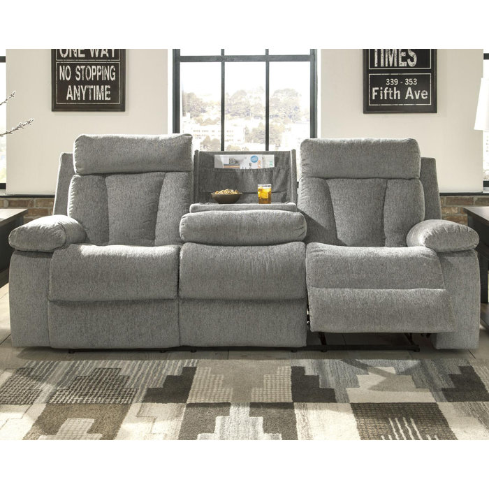 Lark Manor Anirduh 87'' Upholstered Reclining Sofa & Reviews Wayfair